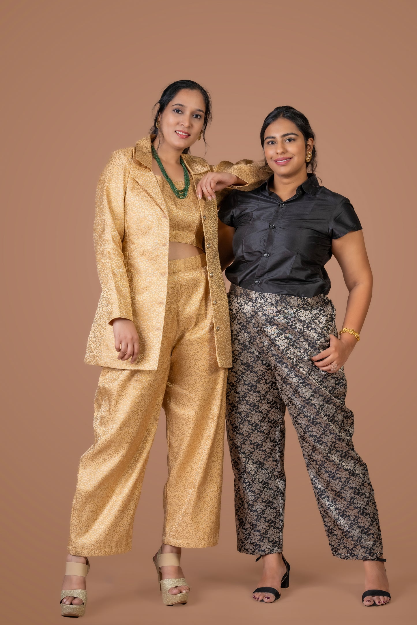Black Brocade Pant