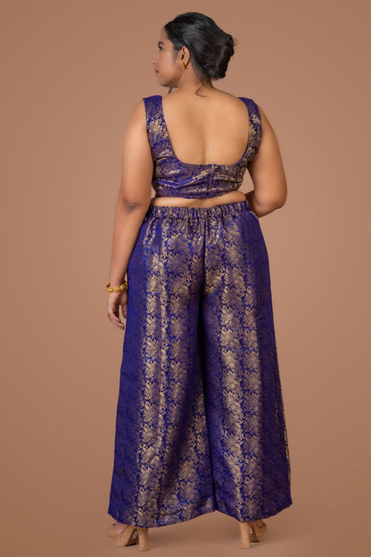 Purple Brocade Co-ord Set